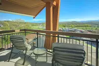 The balcony view from Cherokee Lodge Condos near Dollywood