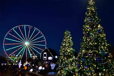 Christmas lights at The Island in Pigeon Forge