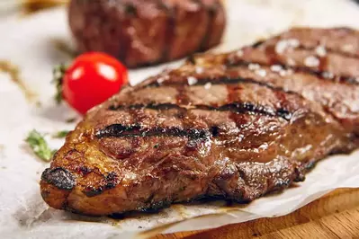 steak at a restaurant