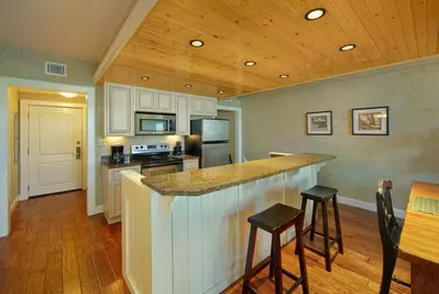 kitchen area at Cherokee Lodge condos 