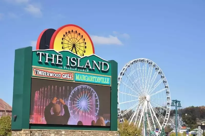 Sign for The Island in Pigeon Forge