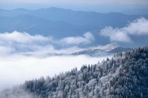 Winter scene near our condos for rent in Pigeon Forge Tennessee.