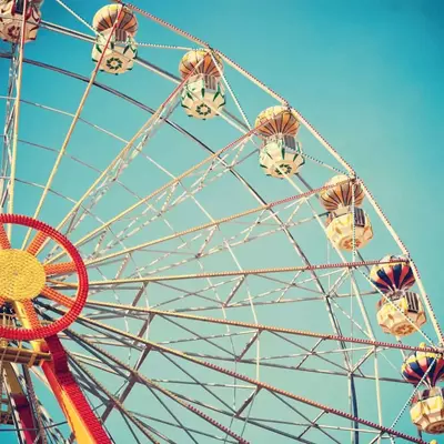 Vintage photo of ferris wheel